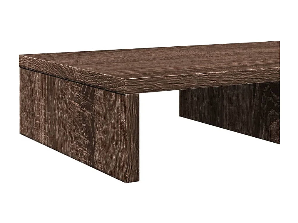 Monitorständer aus brauner Eiche, 50 x 27 x 10 cm, Holzwerkstoff