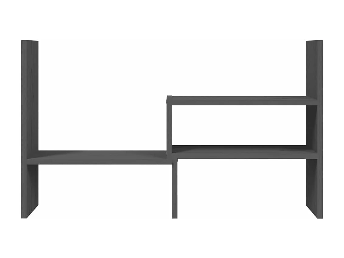 Support pour moniteur Gris (39-72)x17x43 cm Bois de pin solide