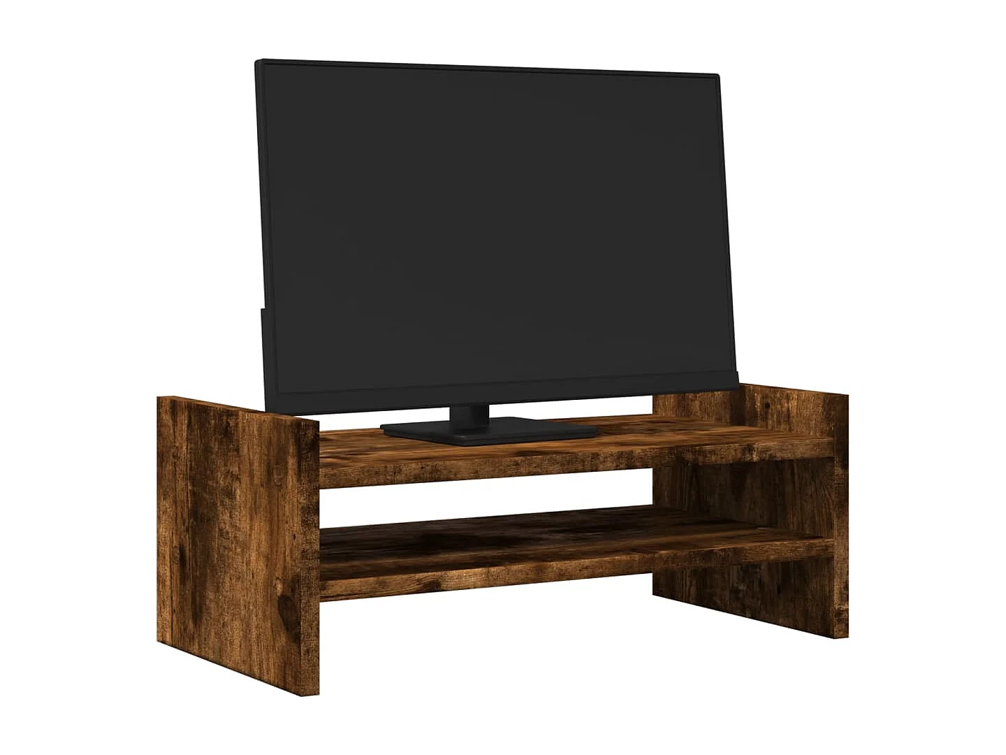 Support de moniteur chêne fumé 50x27x20 cm bois d'ingénierie