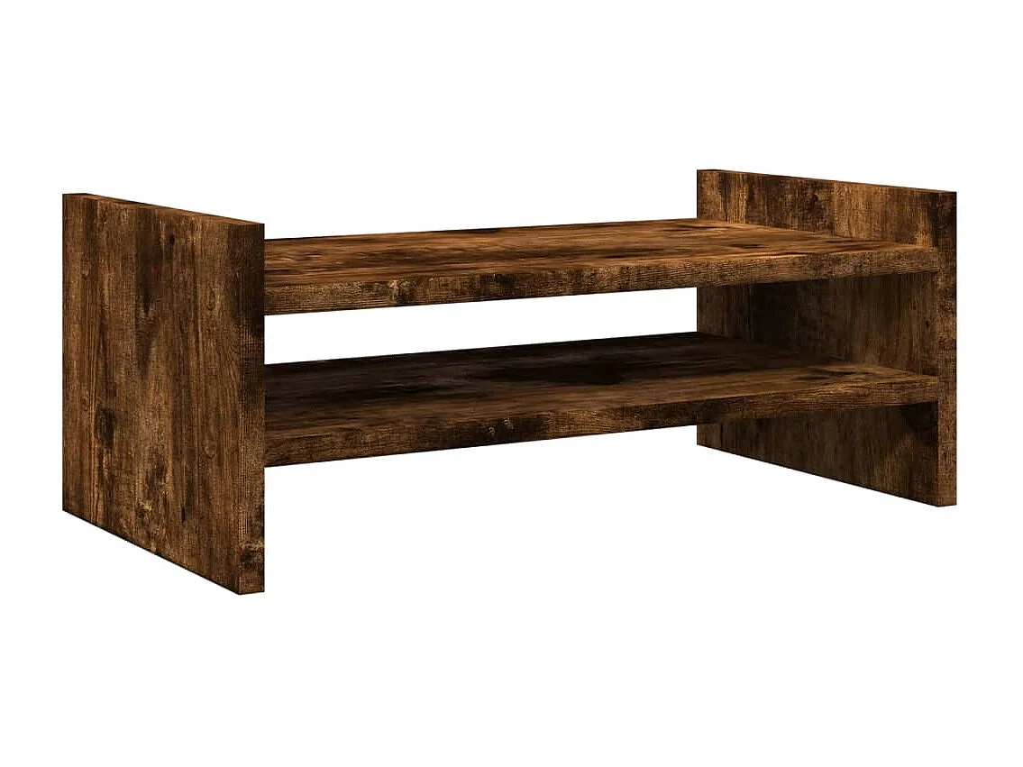 Support de moniteur chêne fumé 50x27x20 cm bois d'ingénierie