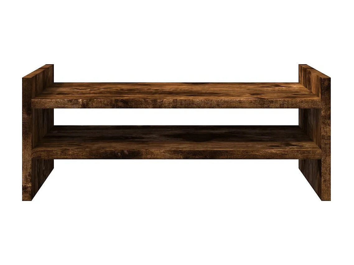 Supporto per monitor in rovere affumicato 50x27x20 cm in derivati del legno