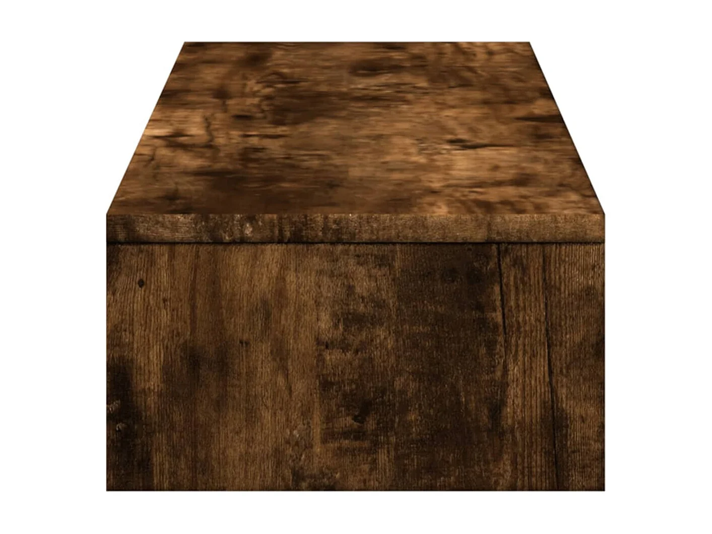 Suporte para monitor com gavetas em madeira de carvalho fumado