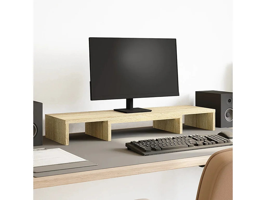 Verstellbarer Monitorständer aus Sonoma-Eiche