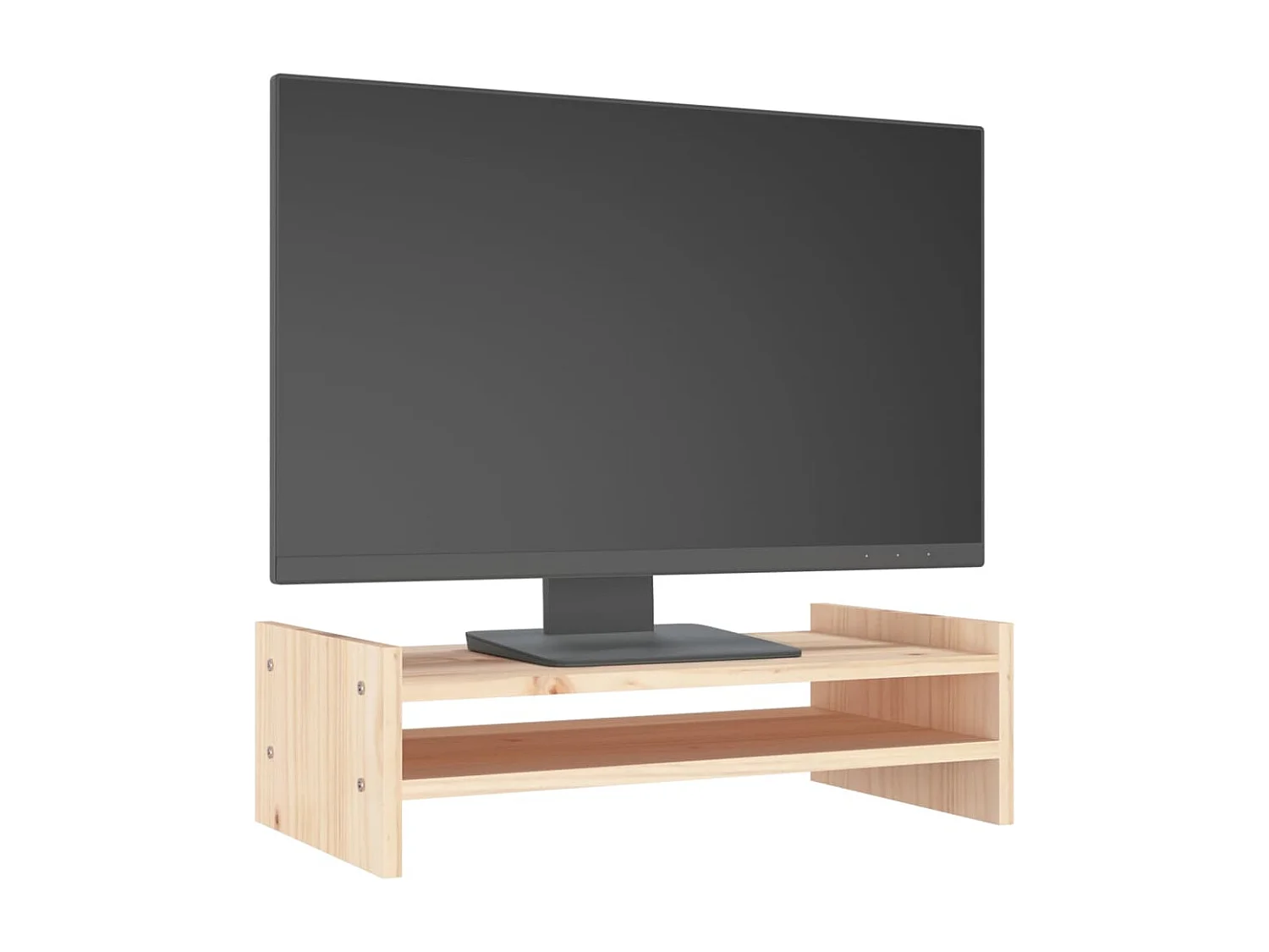 Monitorständer 50x27x15 cm Massives Kiefernholz