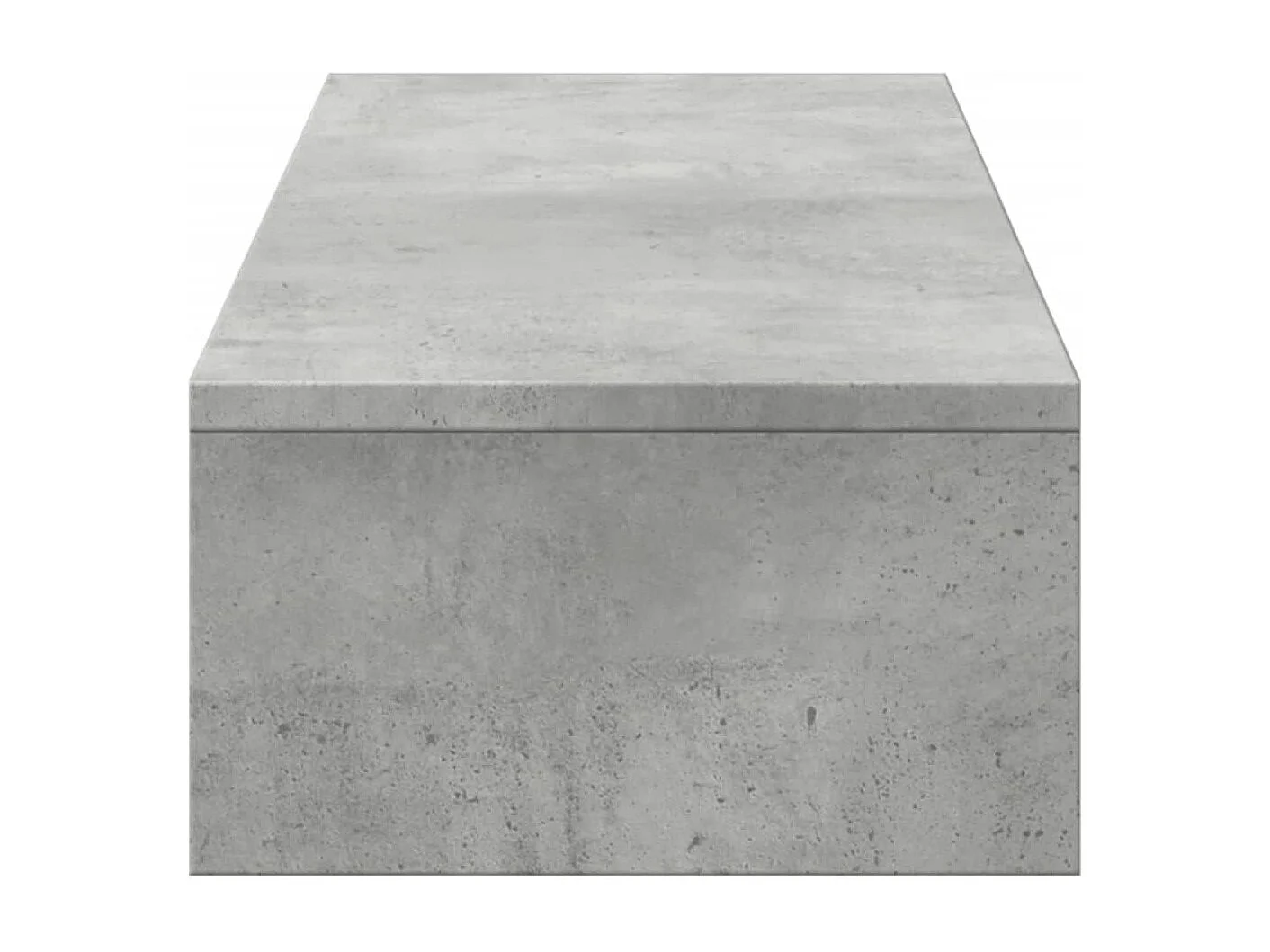 Support de moniteur avec tiroirs gris béton bois d'ingénierie