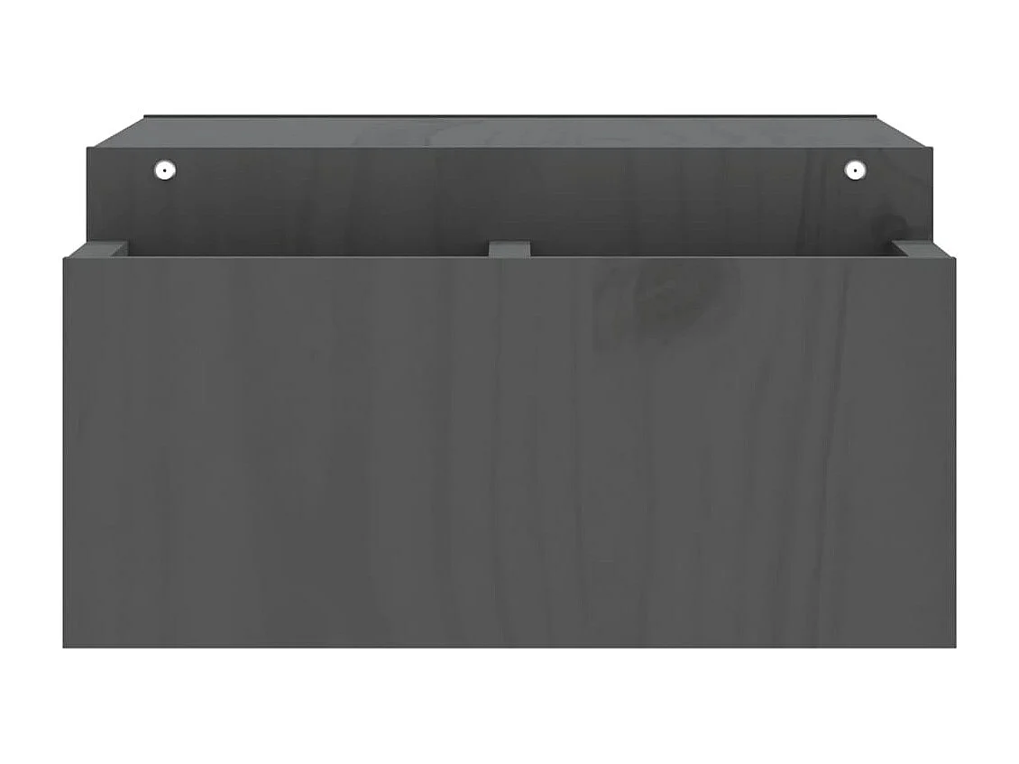 Support de moniteur Gris 70x27,5x15 cm Bois de pin solide