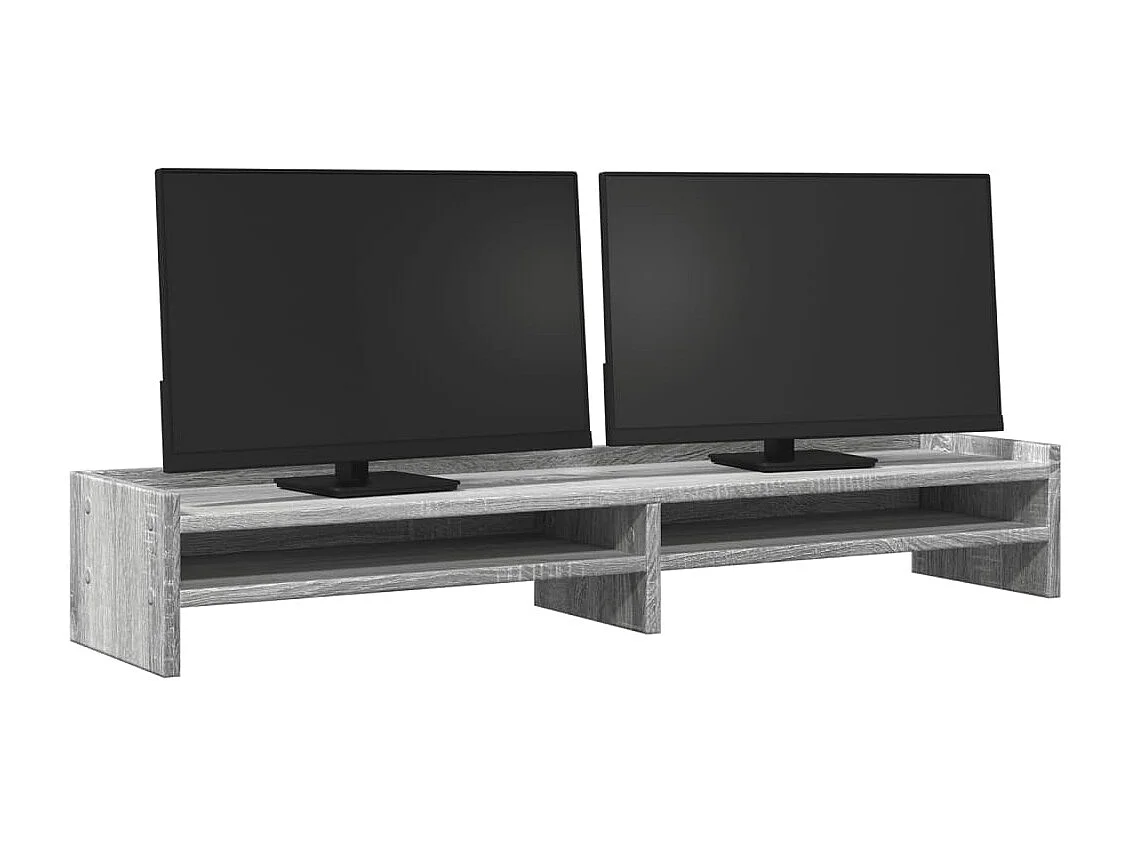 Support de moniteur sonoma gris 100x24x16 cm bois d'ingénierie