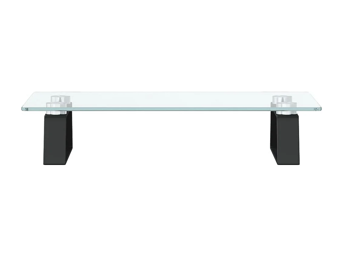 Supporto per monitor nero 40x20x8 cm in vetro temperato e metallo