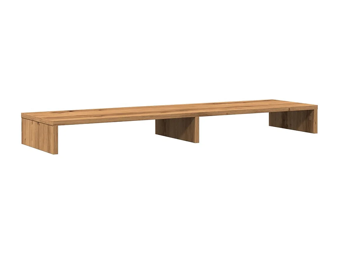 Ambachtelijke eiken monitorstandaard 100x27x10cm samengesteld hout