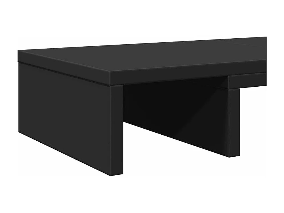 Support de moniteur élévateur réglable noir bois d'ingénierie