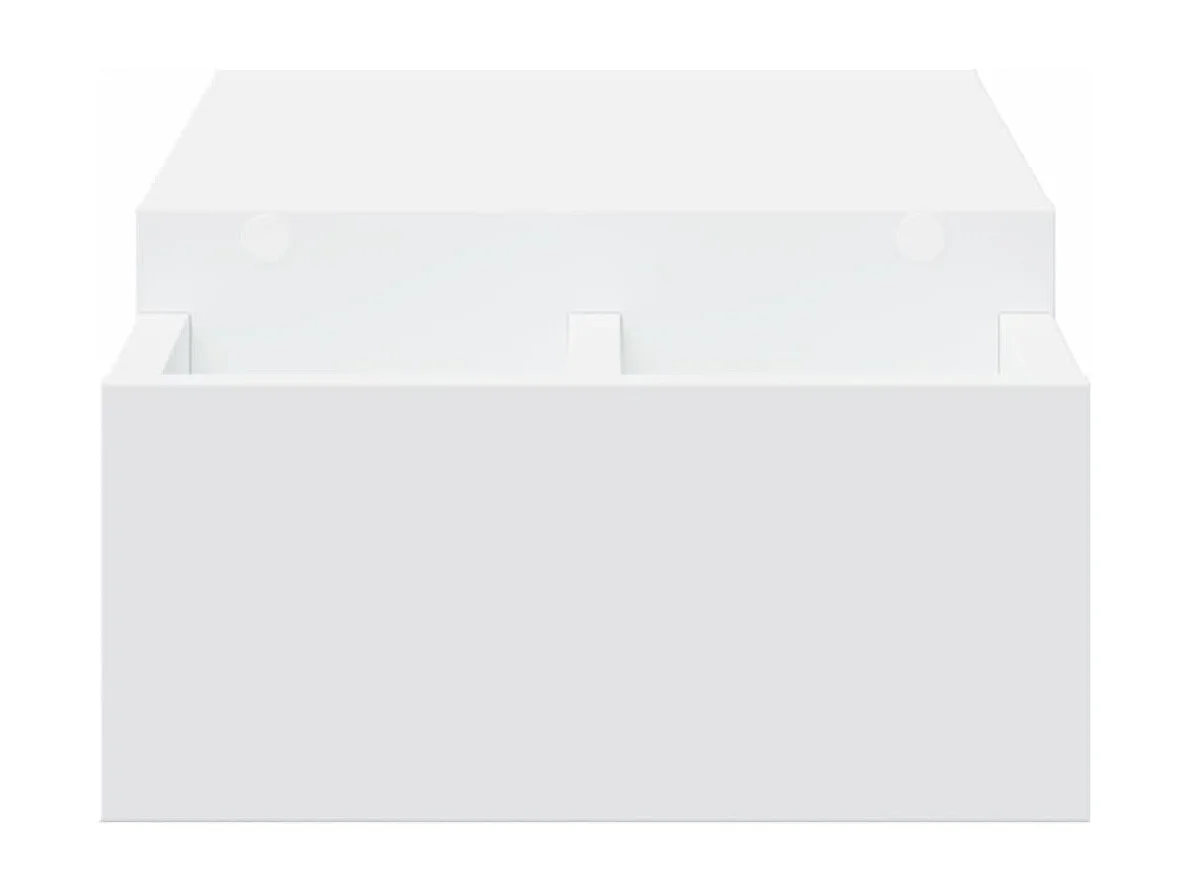 Support de moniteur avec rangement blanc bois d'ingénierie