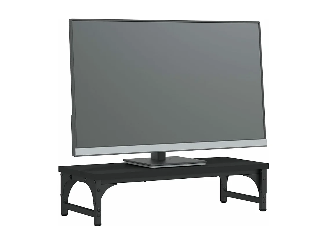Suporte para monitor preto 55x23x14 cm madeira projetada