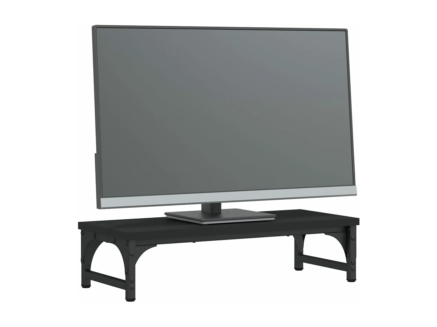 Suporte para monitor preto 55x23x14 cm madeira projetada