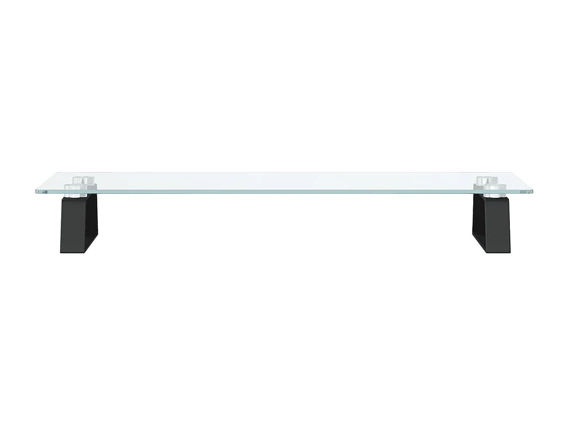 Soporte para monitor negro 60x20x8 cm vidrio templado y metal