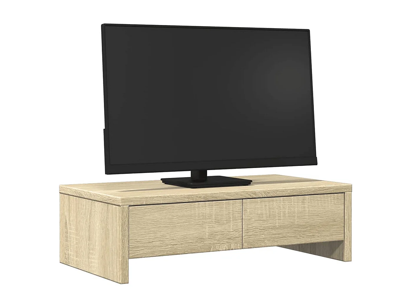 Support de moniteur avec tiroirs chêne sonoma bois d'ingénierie