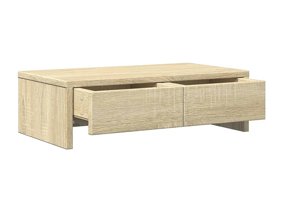 Support de moniteur avec tiroirs chêne sonoma bois d'ingénierie