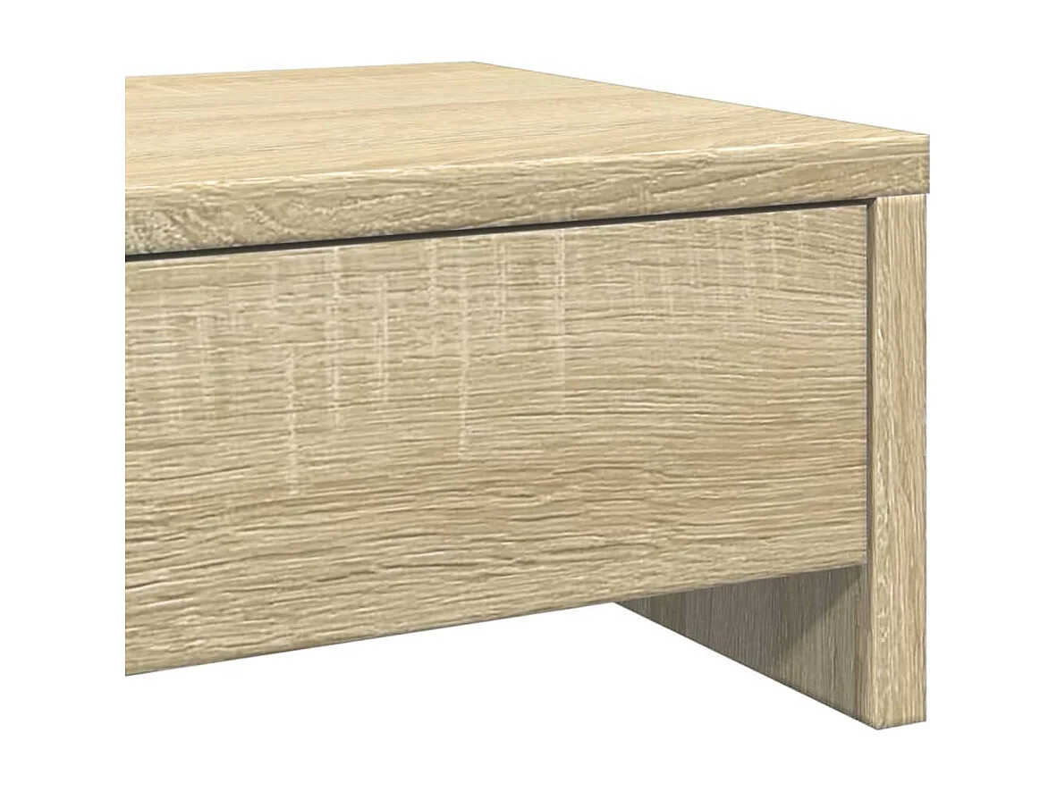 Support de moniteur avec tiroirs chêne sonoma bois d'ingénierie