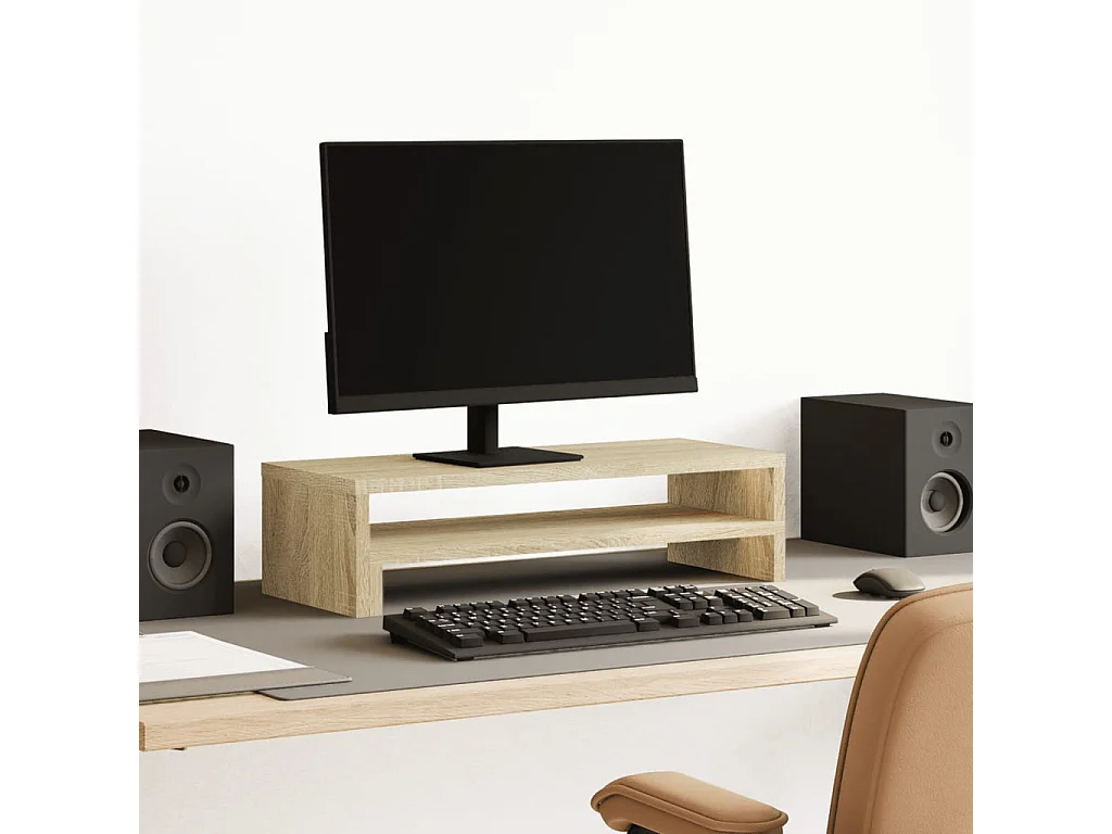 Supporto per monitor in rovere Sonoma 54x22x15 cm in derivati del legno