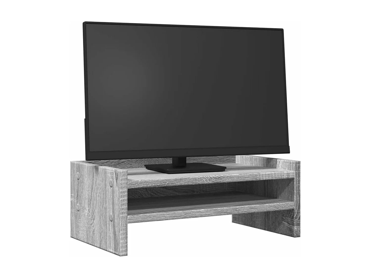 Support de moniteur sonoma gris 42x24x16 cm bois d'ingénierie