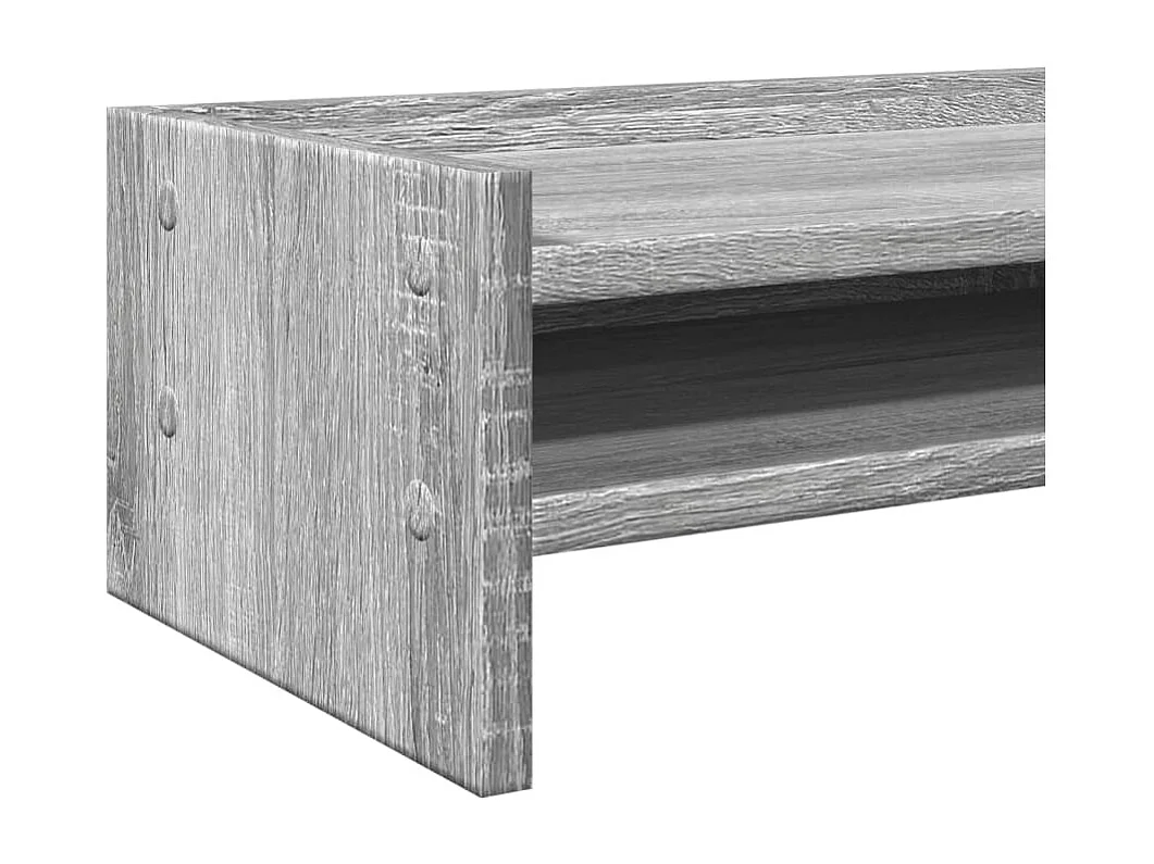 Support de moniteur sonoma gris 42x24x16 cm bois d'ingénierie