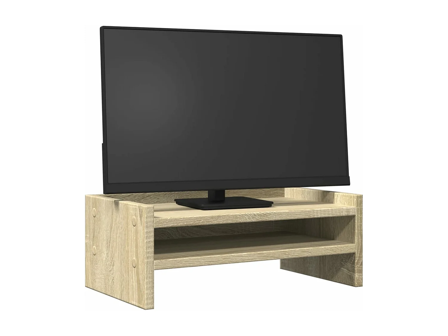Supporto per monitor in rovere Sonoma 42x24x16 cm in derivati del legno