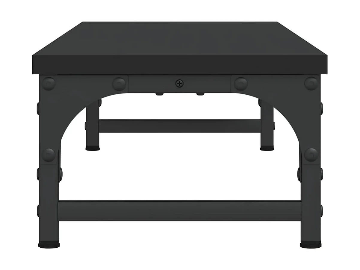 Support de moniteur noir 85x23x15,5 cm bois d'ingénierie