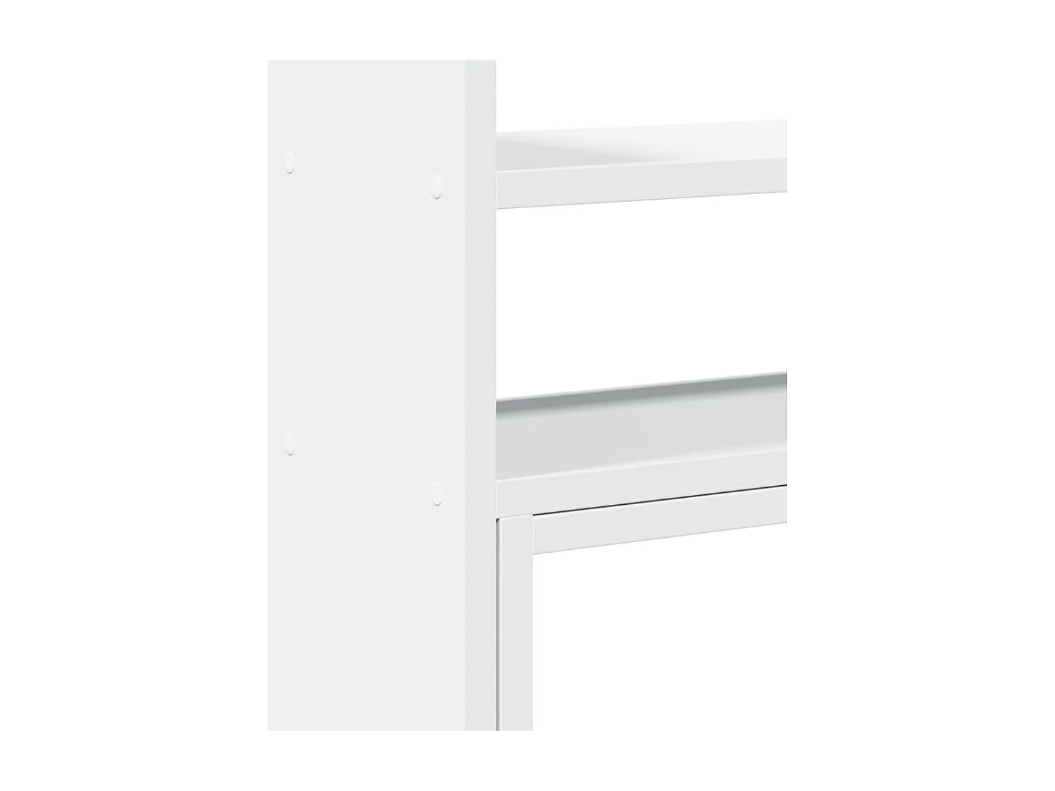 Verstellbarer Schreibtisch-Organizer aus weißem Holzwerkstoff