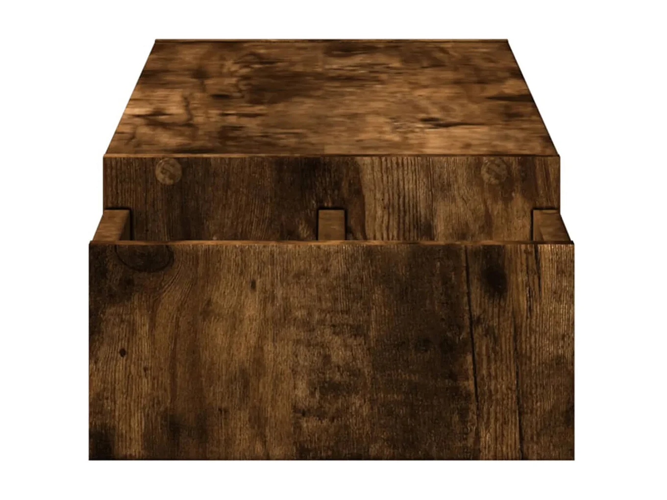 Suporte para monitor com armazenamento em madeira projetada de carvalho fumê