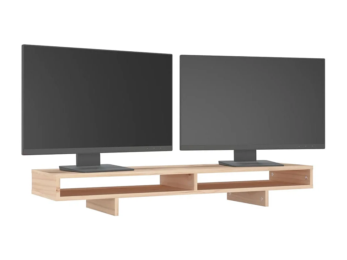 Monitorstandaard 100x27x14 cm Massief grenenhout
