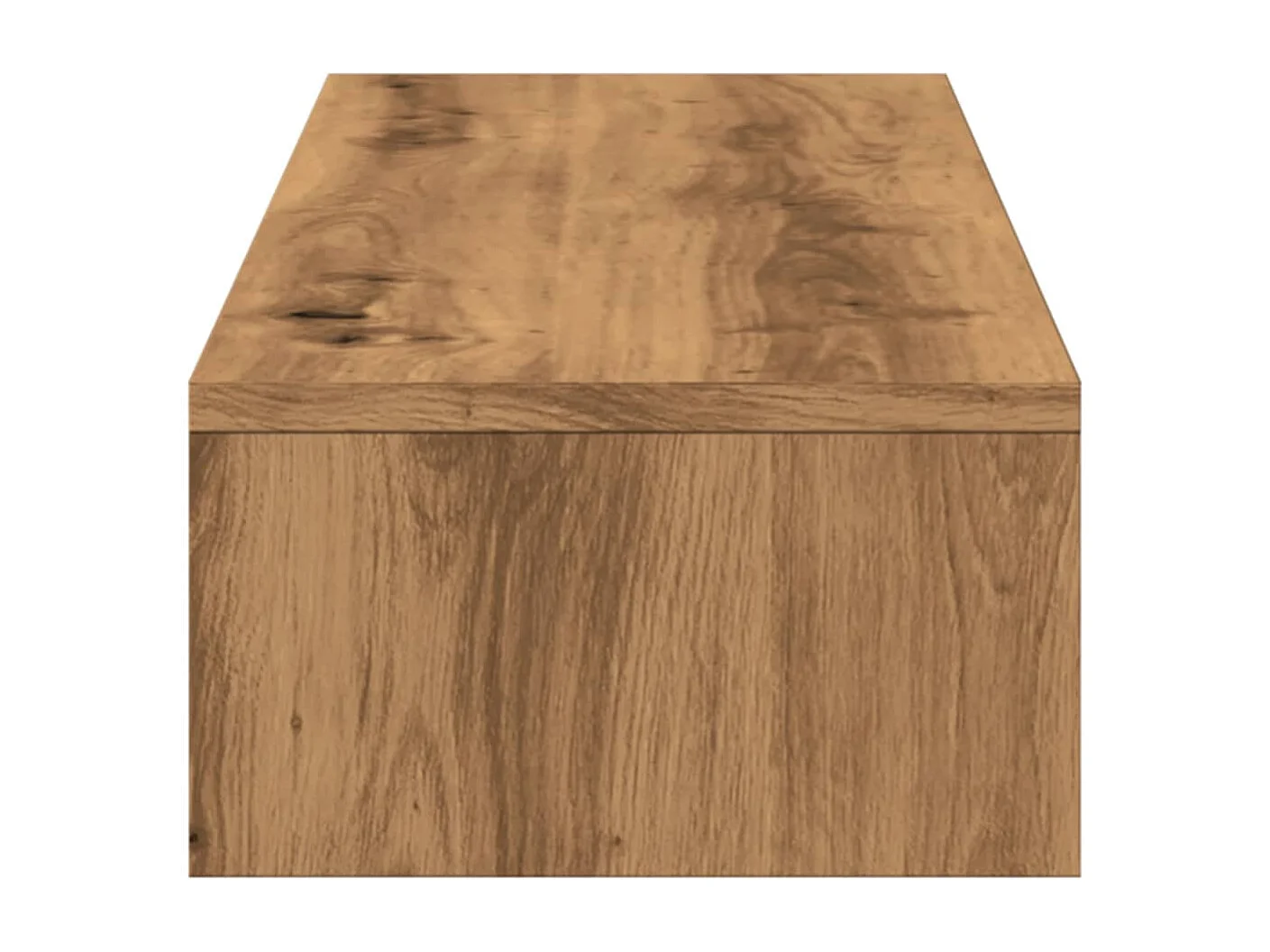 Supporto per monitor e cassetti in MDF realizzato artigianalmente in rovere