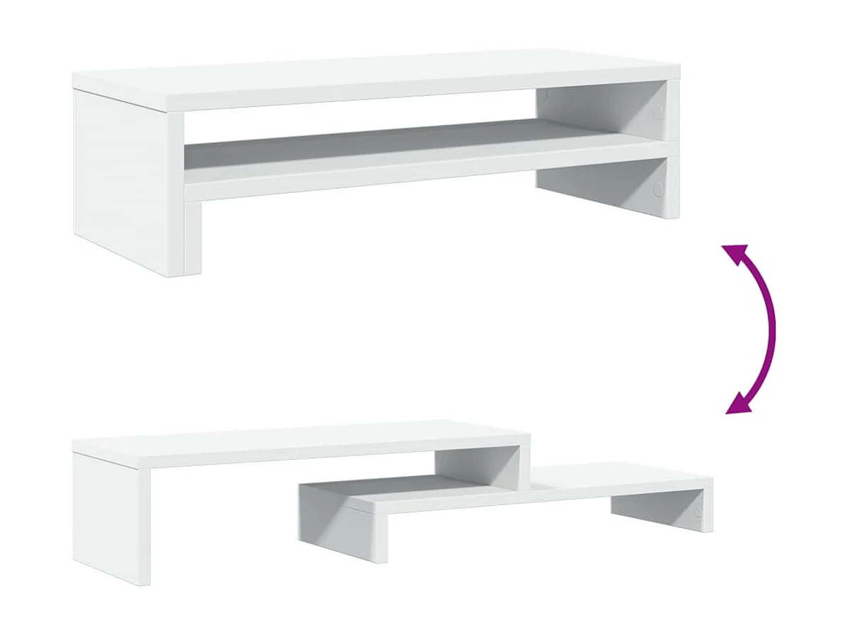 Soporte para monitor blanco 54x22x15 cm de madera contrachapada