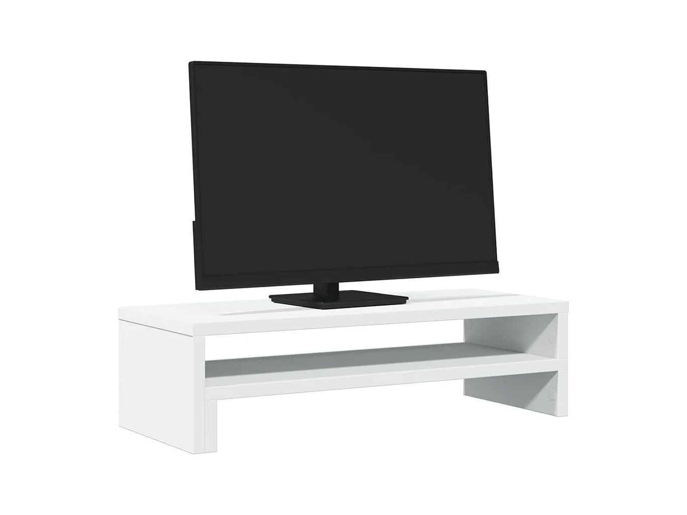 Support de moniteur blanc 54x22x15 cm bois d'ingénierie