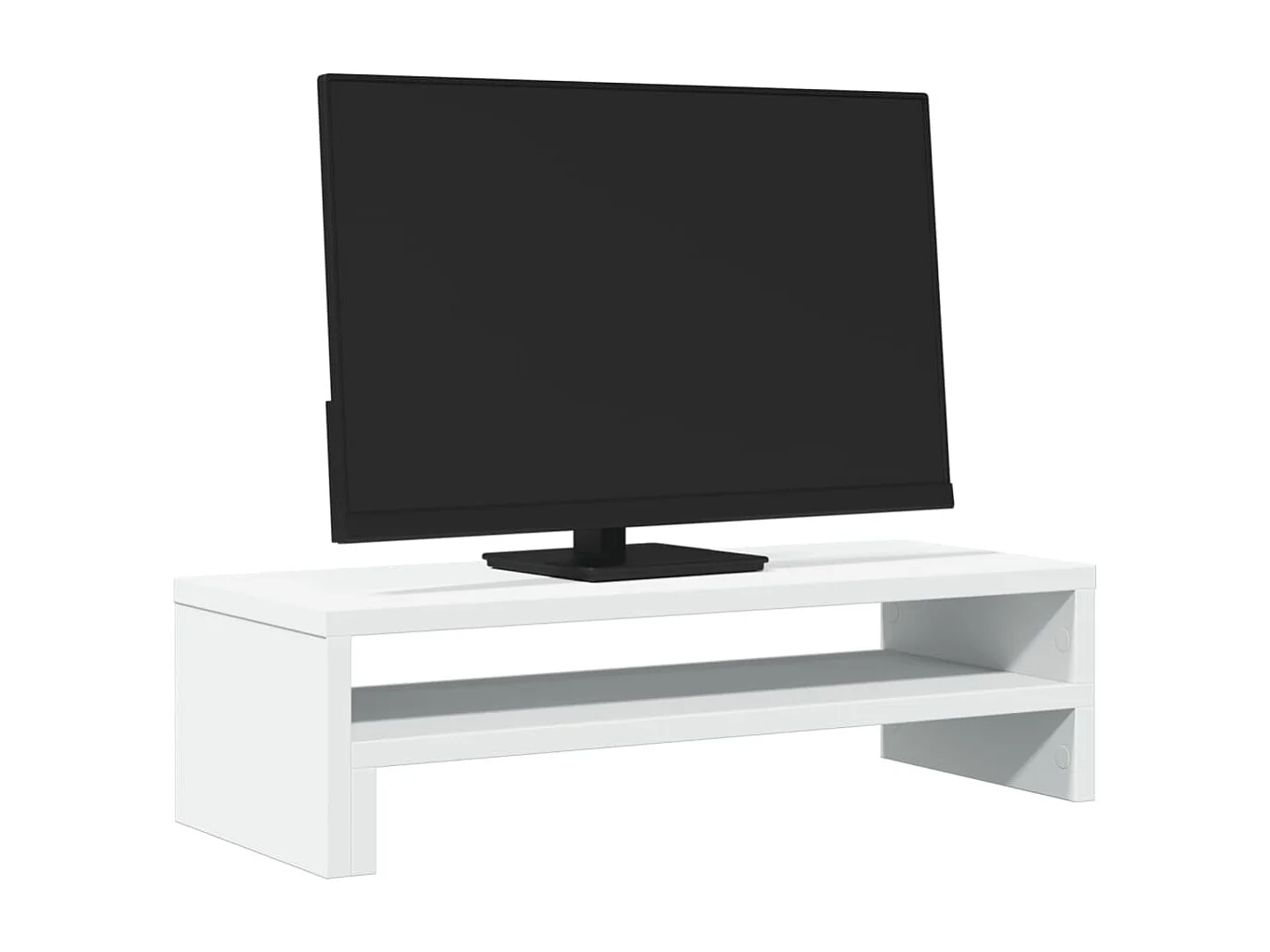Support de moniteur blanc 54x22x15 cm bois d'ingénierie