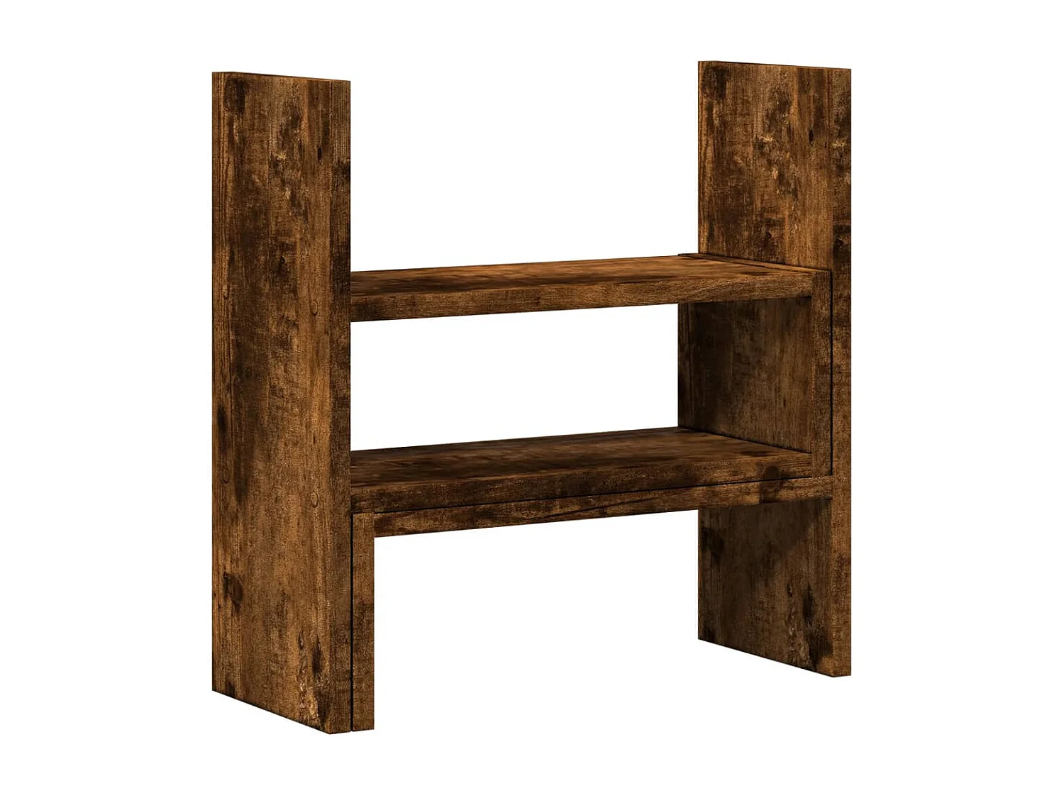 Organizer da scrivania regolabile in MDF rovere affumicato