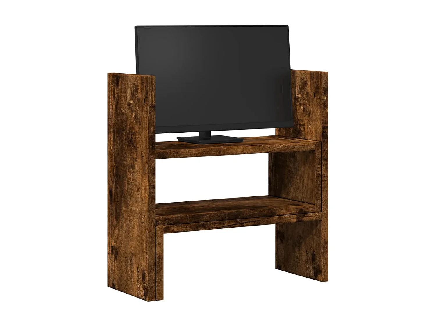 Organizer da scrivania regolabile in MDF rovere affumicato