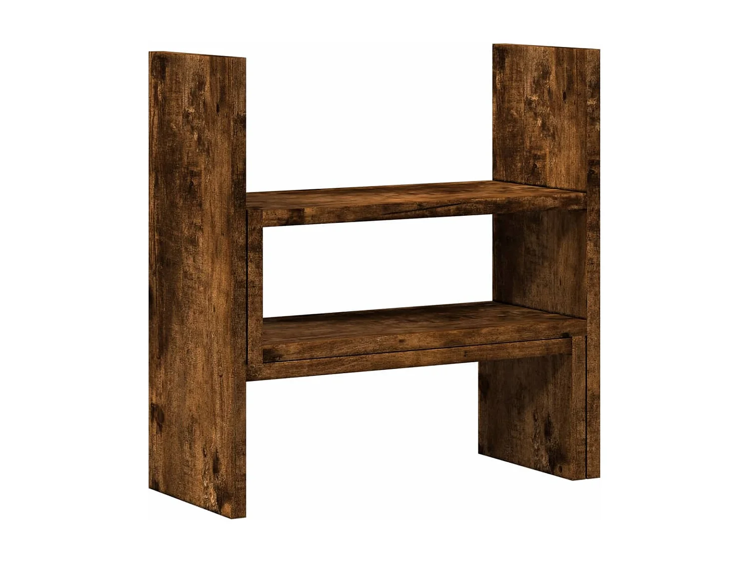 Organizer da scrivania regolabile in MDF rovere affumicato