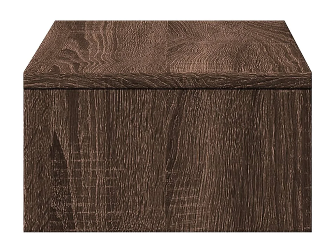 Support de moniteur avec tiroirs chêne marron bois d'ingénierie