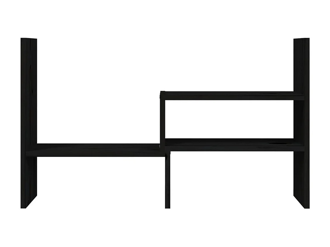 Support pour moniteur Noir (39-72)x17x43 cm Bois de pin solide