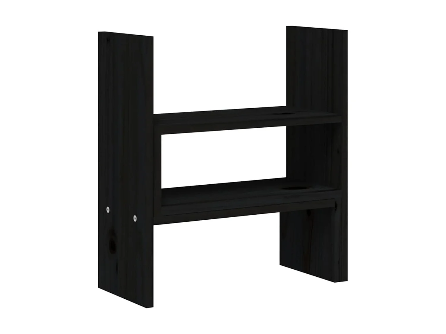 Support pour moniteur Noir (39-72)x17x43 cm Bois de pin solide