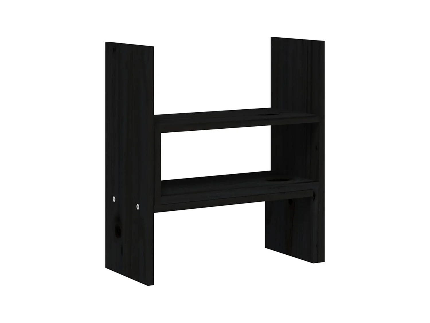 Support pour moniteur Noir (39-72)x17x43 cm Bois de pin solide