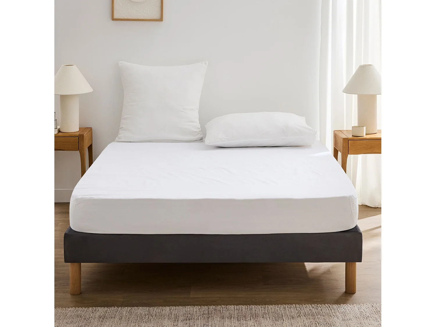 Protège Matelas Molleton "Molly AA" 140x190cm Blanc