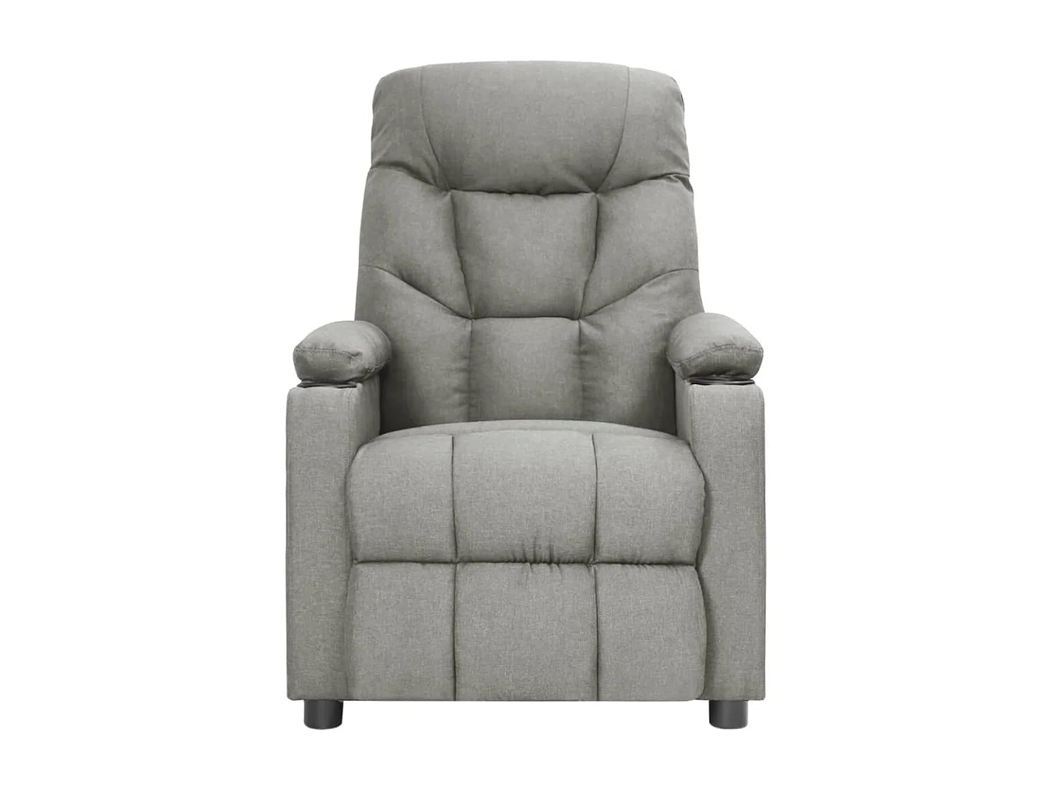 Elektrische massagestoel Lichtgrijs Stof