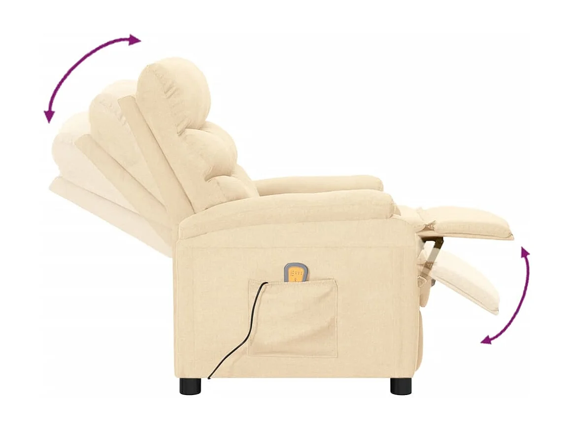 Fauteuil de massage Crème Tissu