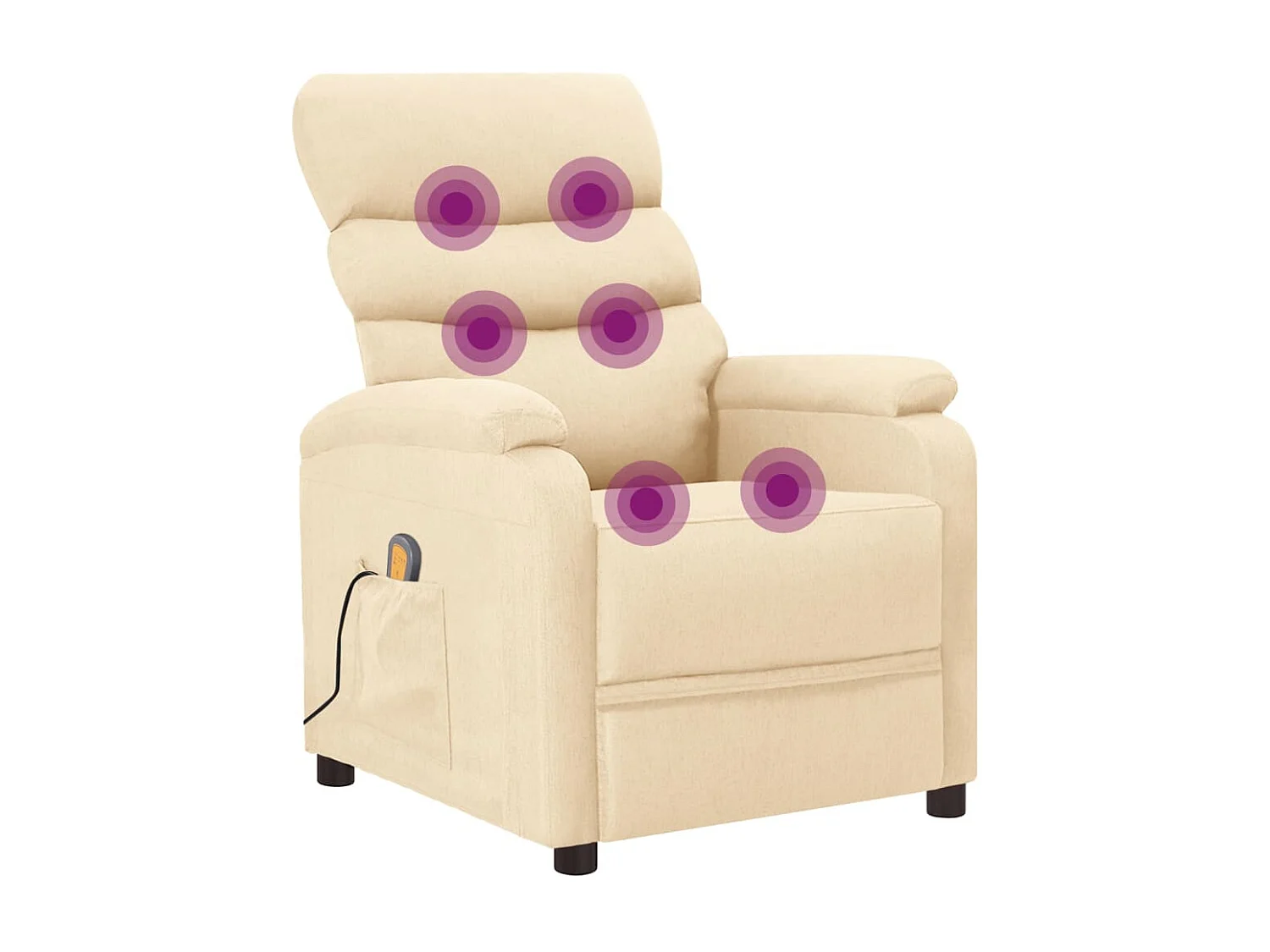 Fauteuil de massage Crème Tissu