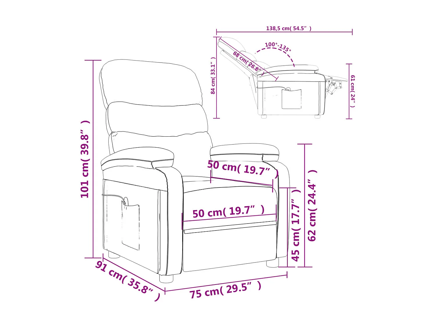 Fauteuil de massage Crème Tissu