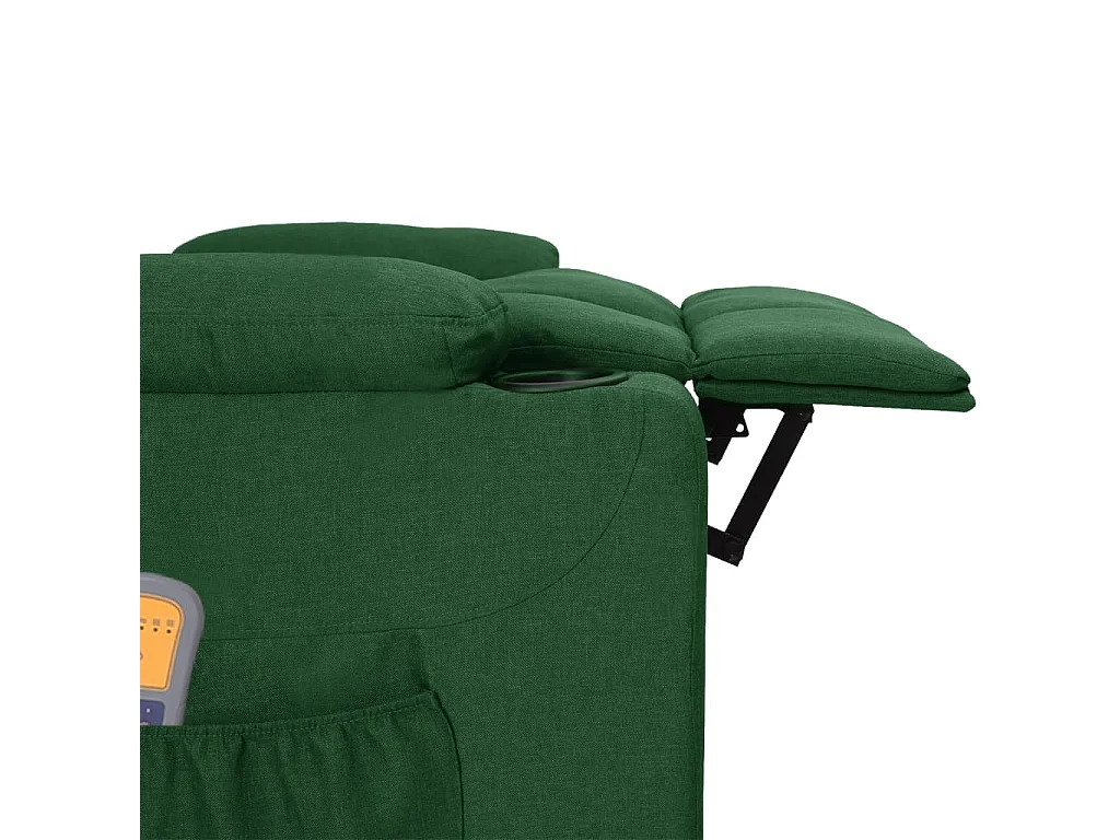 Poltrona massaggiante elettrica Tessuto verde scuro