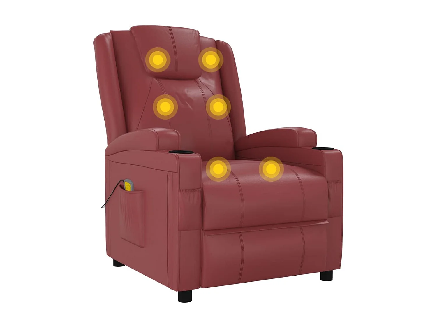 Fauteuil de massage Rouge bordeaux Similicuir