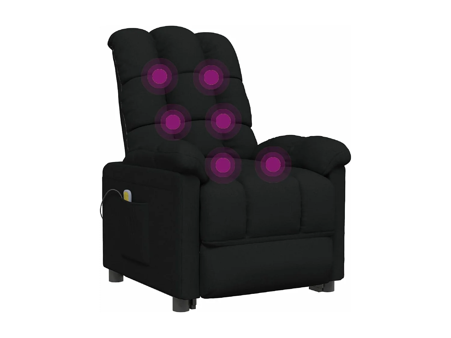 Fauteuil de massage Noir Tissu