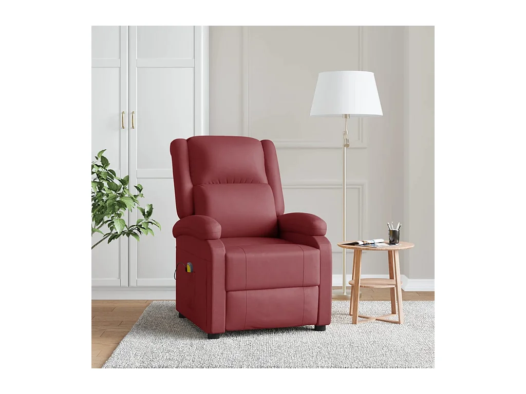 Fauteuil de massage Rouge bordeaux Similicuir