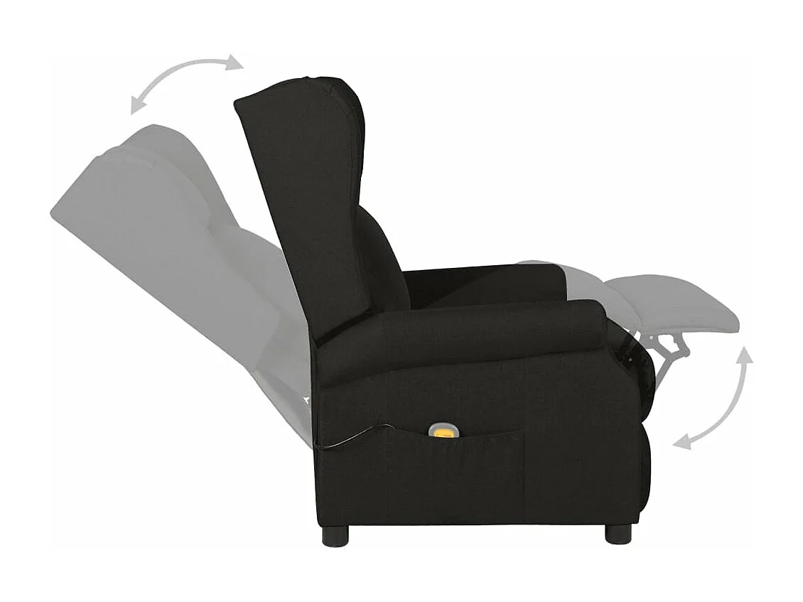 Fauteuil de massage Noir Tissu